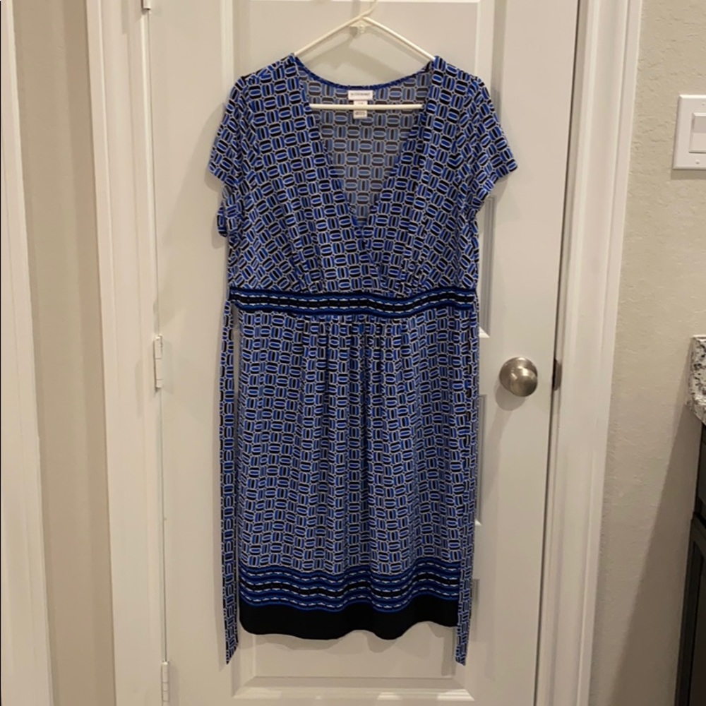 Black and blue dress